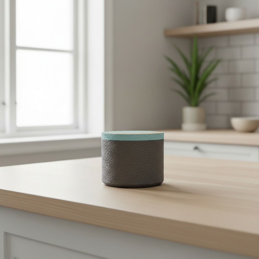 Charcoal jar with Ice Blue lid