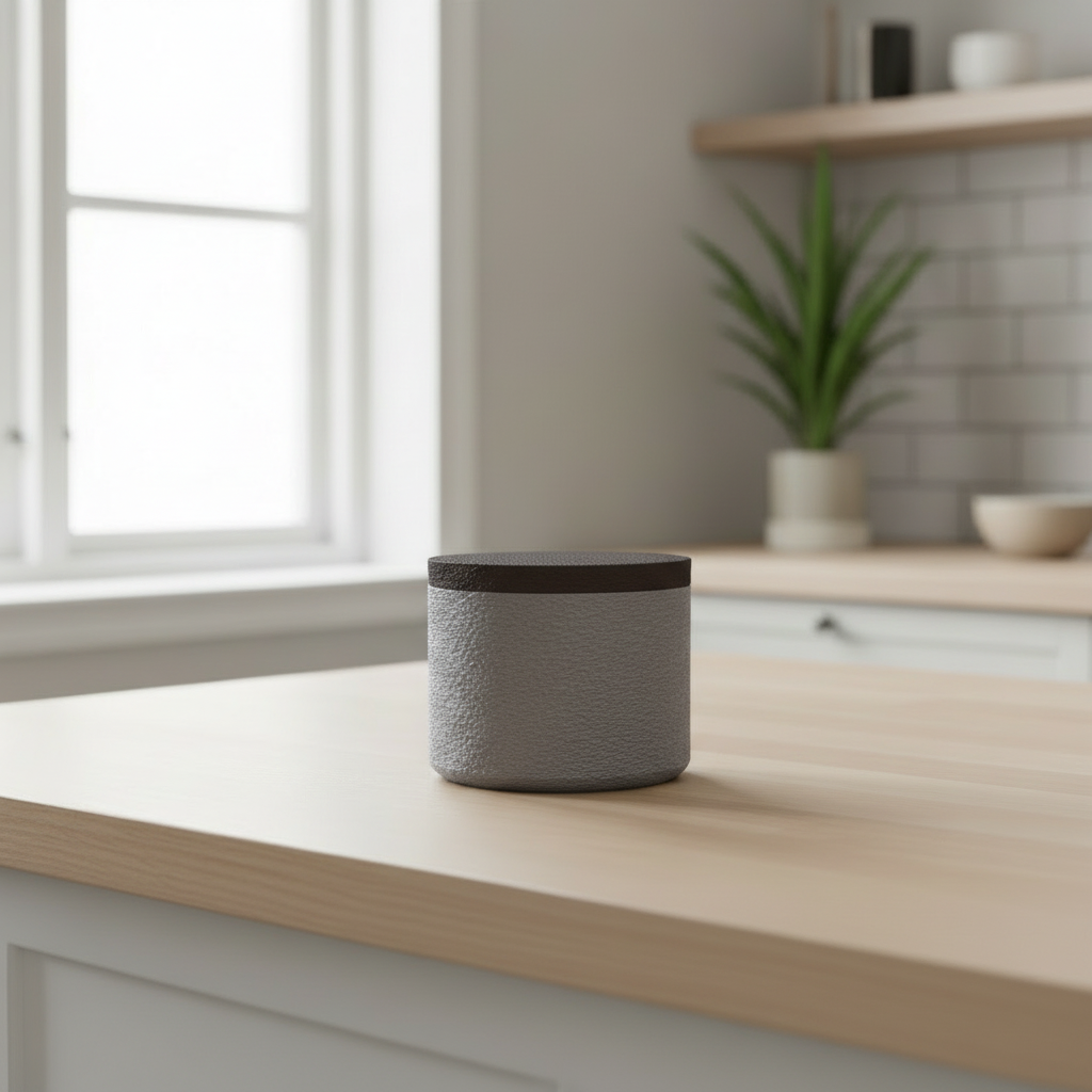 Nardo Gray jar with Charcoal lid