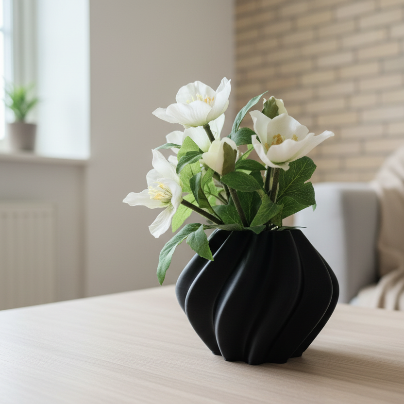 VIRV LAV Vase in elegant Scandinavian setting