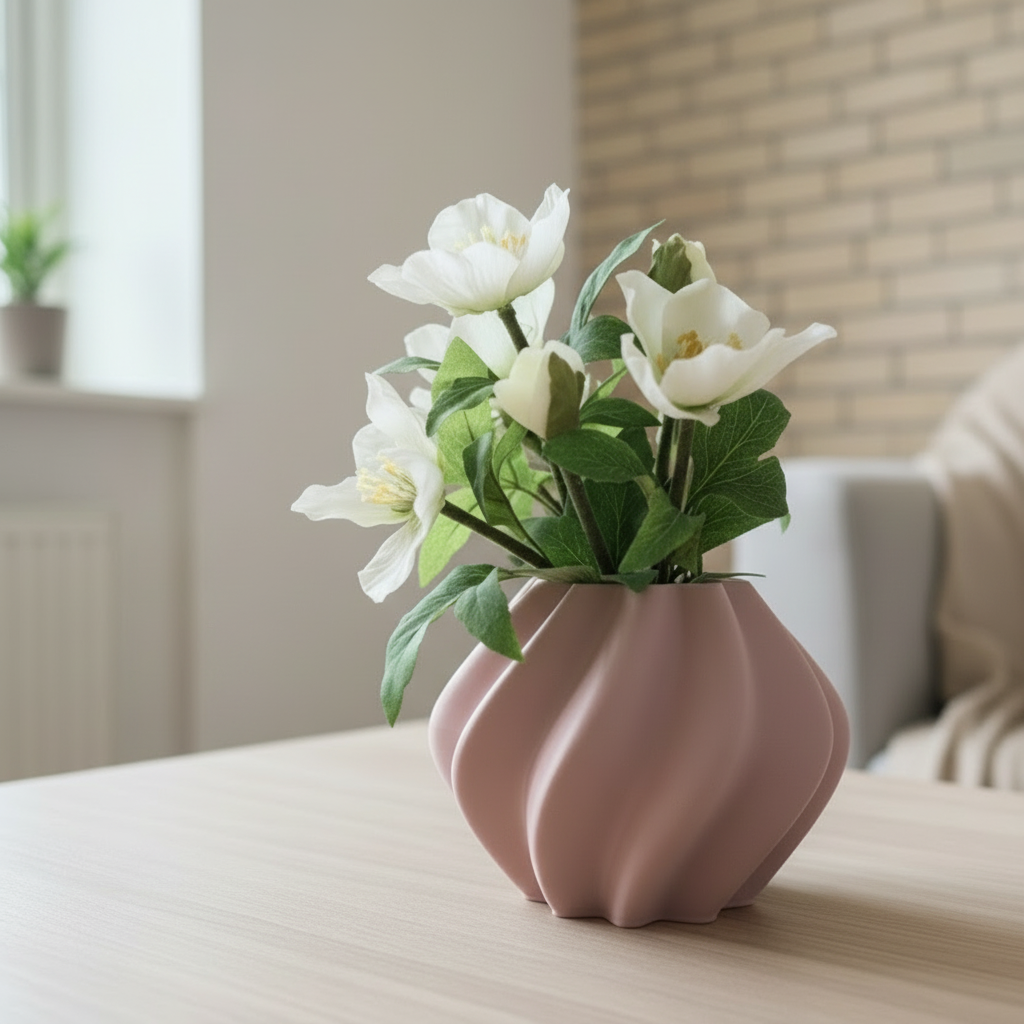 VIRV LAV Vase - Støvrosa